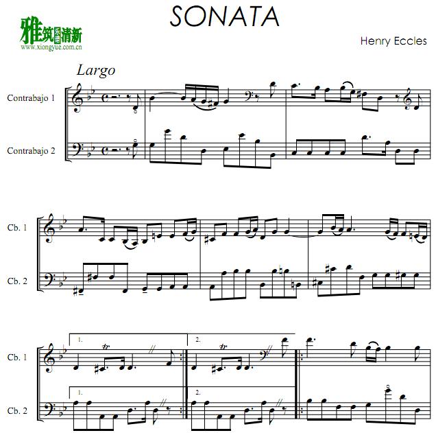 埃格尔斯 低音提琴奏鸣曲二重奏谱