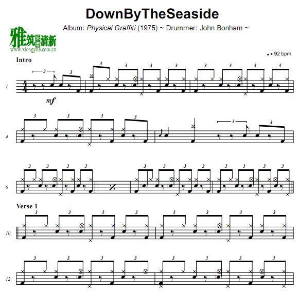 Led Zeppelin - Down By The Sea Side 鼓谱
