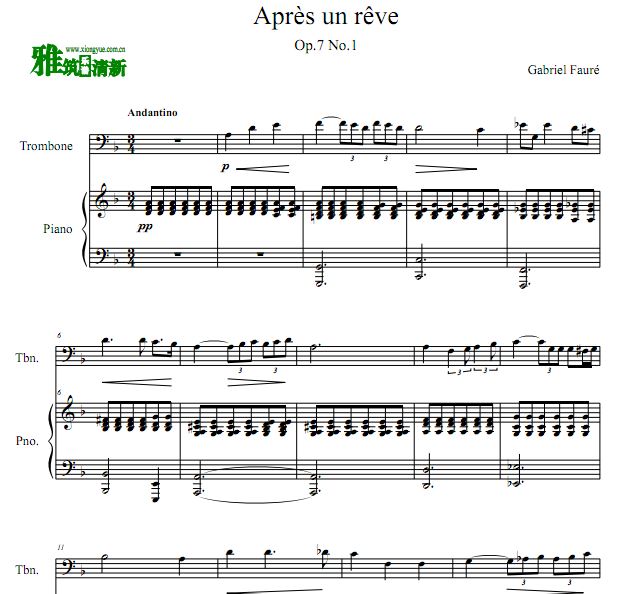  Après un rêve Op.7 No.1 ʱֳŸٺ