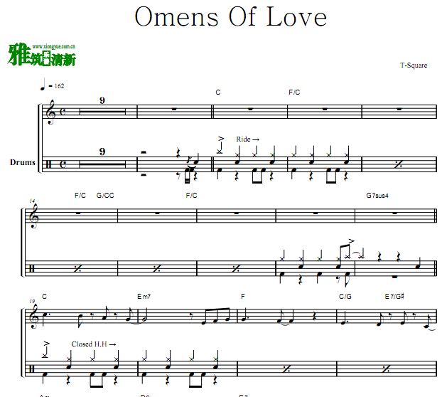 T-Square - Omens of love 鼓谱