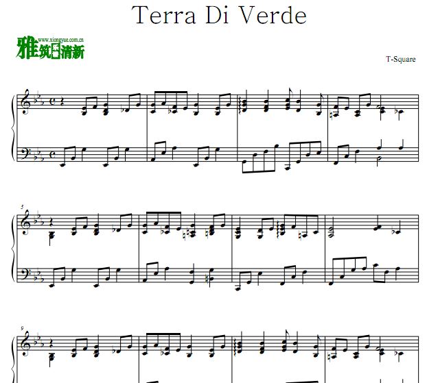 T-Square - Terra Di Verde 钢琴谱