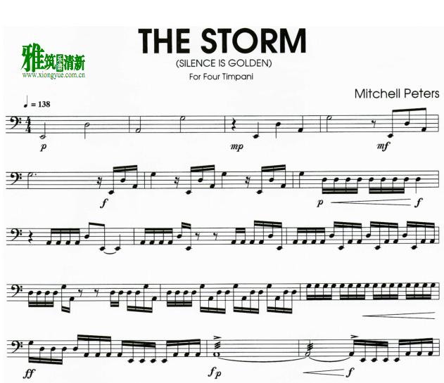 MITCHELL PETERS - the storm定音鼓谱