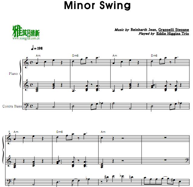 Eddie Higgins Trio -  Minor Swing爵士钢琴谱