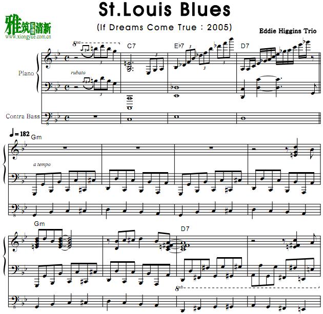 Eddie Higgins Trio - St.Louis Blues爵士钢琴谱