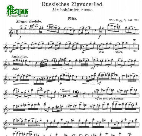 Wilhelm Popp - Russisches Zigeunerlied op. 462 no.2 