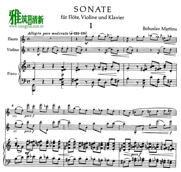 Sonata for Flute, Violin and Piano Ŭ  Сٸ
