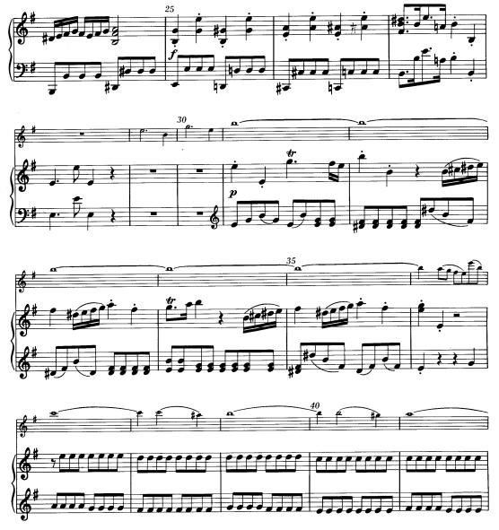 本达 Franz Benda E小调长笛协奏曲钢琴伴奏谱2