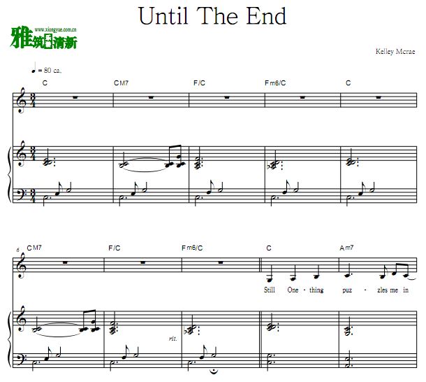 The Glory Pt.1 Until The End 正谱 伴奏钢琴谱