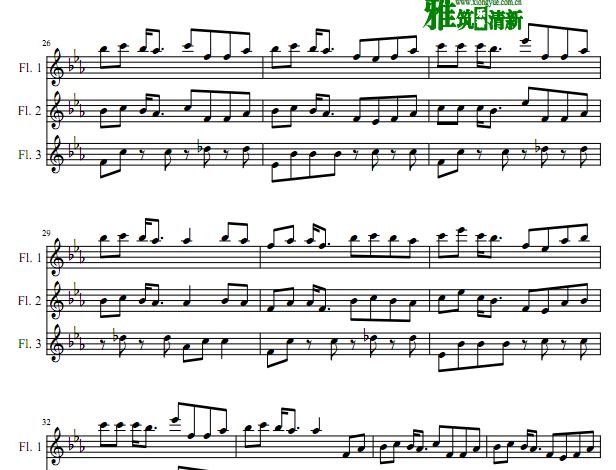 小马宝莉MLP同人曲 Extended长笛三重奏谱