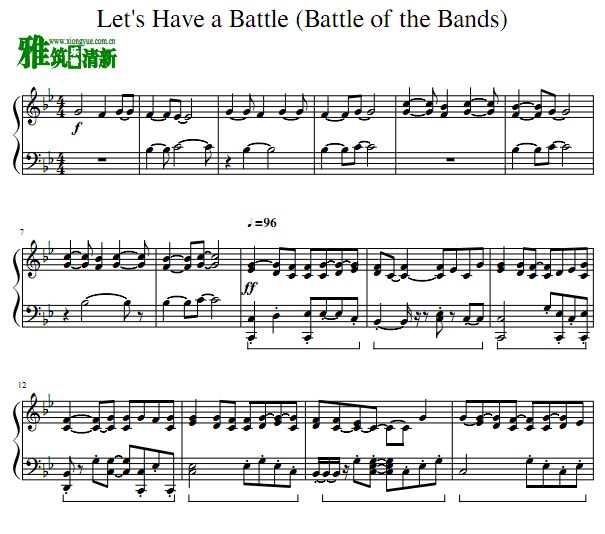 小马宝莉 Battle of the Bands钢琴谱