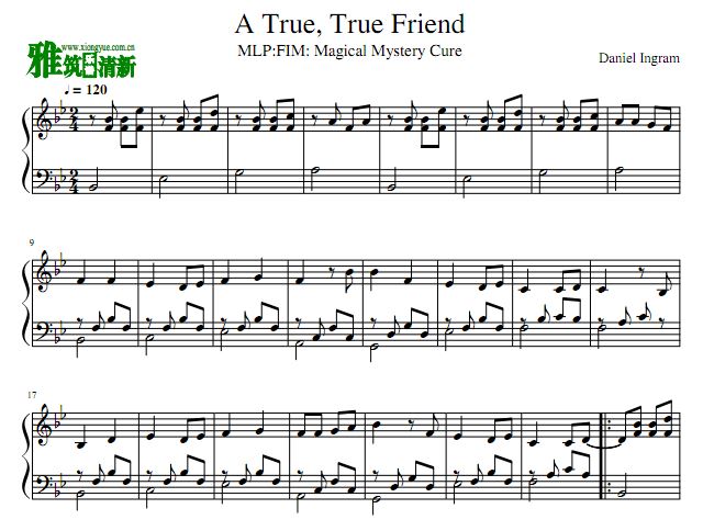 小马宝莉 A True True Friend钢琴谱