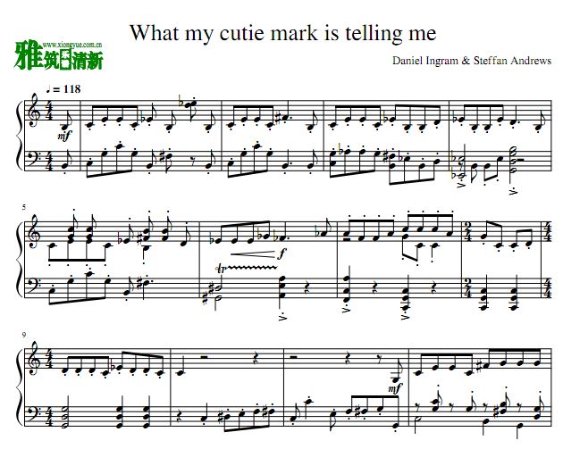 小马宝莉 What my cutie mark is telling me钢琴谱