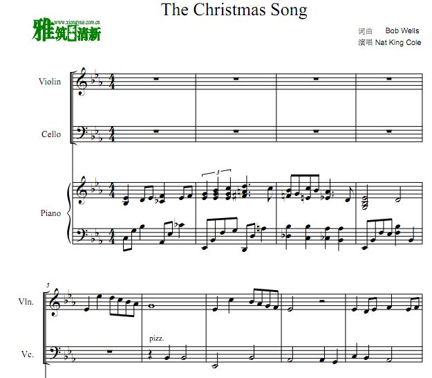 The Christmas Song 钢琴三重奏谱