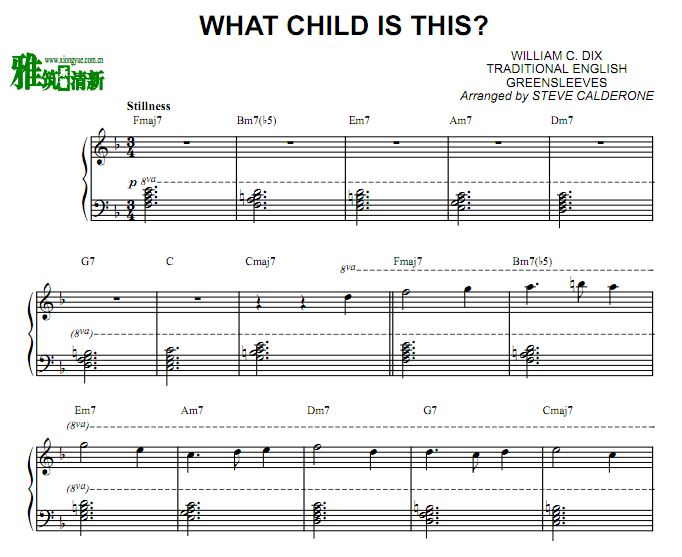 Steve Calderone - What Child Is This钢琴谱