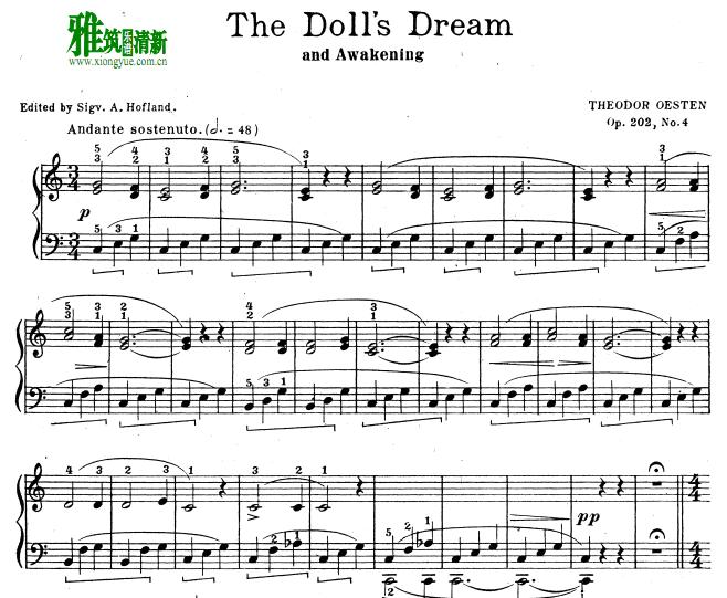Oesten  Dolly's Dreaming and Awakening钢琴谱