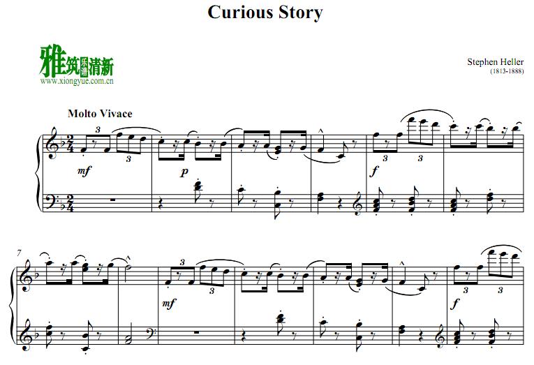 Stephen Heller - Curious Story钢琴谱