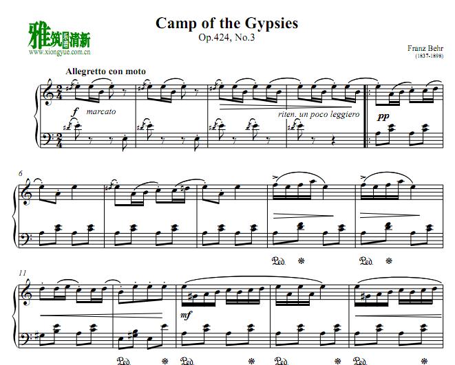 Franz Behr - Camp of the Gypsiesg钢琴谱