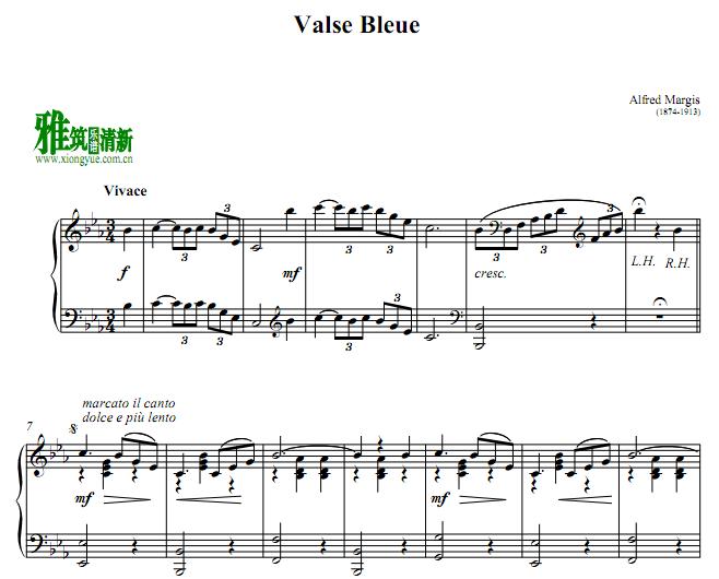 Margis - Valse Bleue钢琴谱