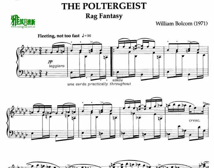 William Bolcom - the poltergeist钢琴谱