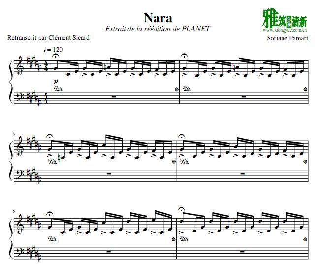 Sofiane Pamart - NARA钢琴谱