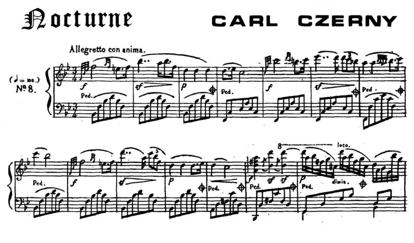 Carl Czerny 车尔尼Nocturne op.368 no.8钢琴谱