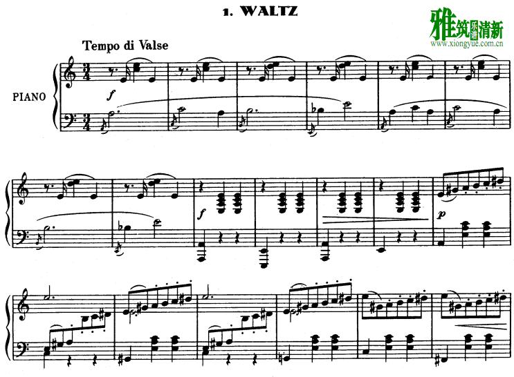 哈恰图良 假面舞会圆舞曲 钢琴谱 Khachaturian -  Masquerade Waltz