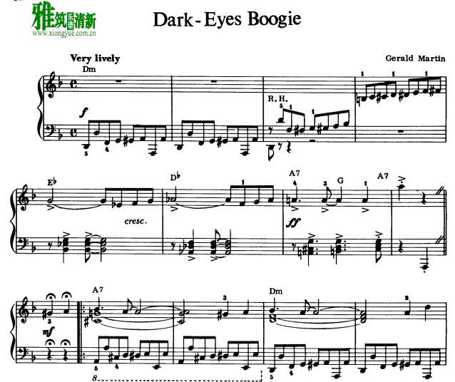 Gerald Martin - Dark Eyes Boogie钢琴谱