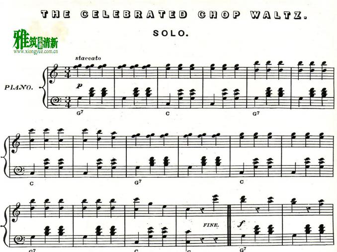Euphemia Allan - The Celebrated Chop Waltz钢琴谱