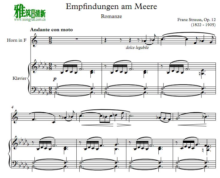 ʩ˹ Strauss - Empfindungen am Meere Op. 12ԲŸٰ