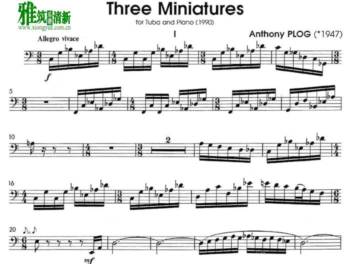 Three Miniatures 大号谱