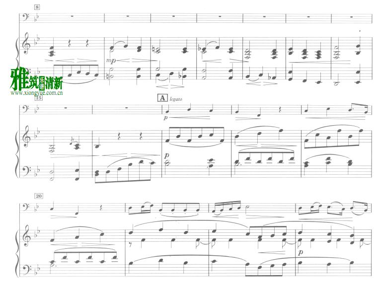 capuzzi 卡普济 - 行板与回旋曲 andante and rondo 大号钢琴伴奏谱