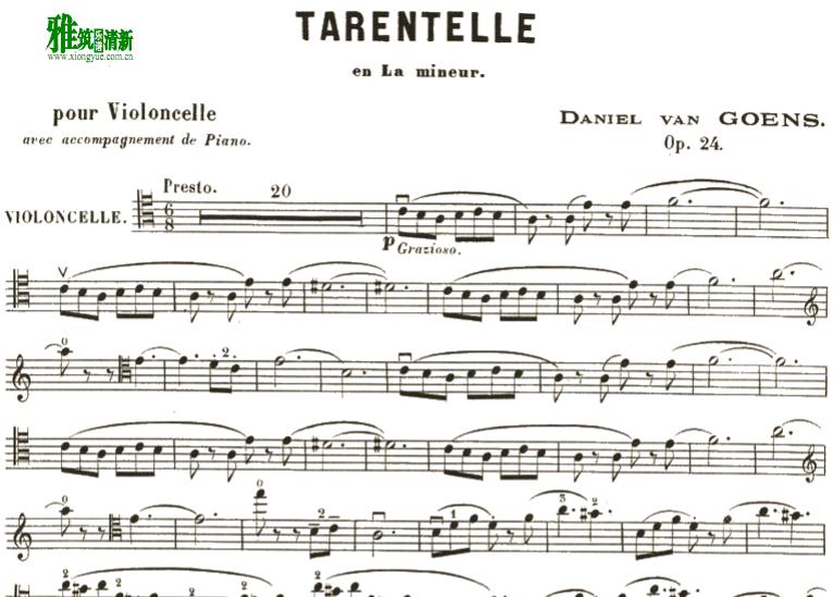 Goens - Tarentelle No.1, Op.24  