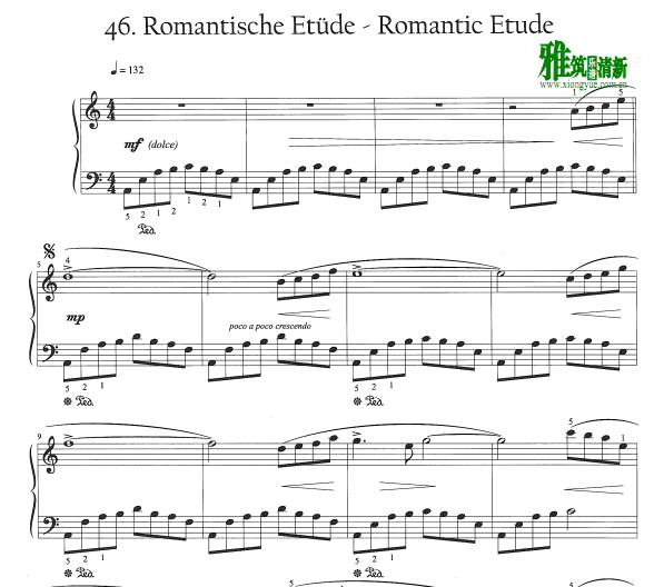 Manfred Schmitz - Romantische Etude钢琴谱