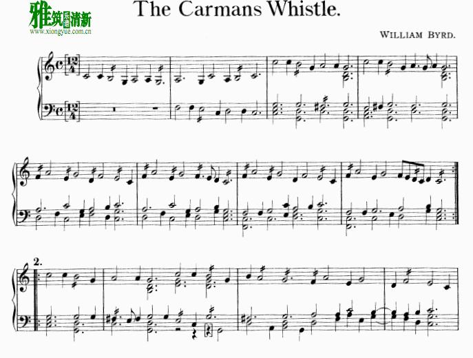 Byrd 拜尔德 - 卡门的口哨 The Carman's Whistle钢琴谱