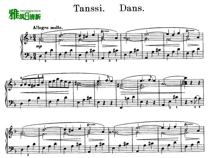 梅利康托 Tanssi Dans钢琴谱
