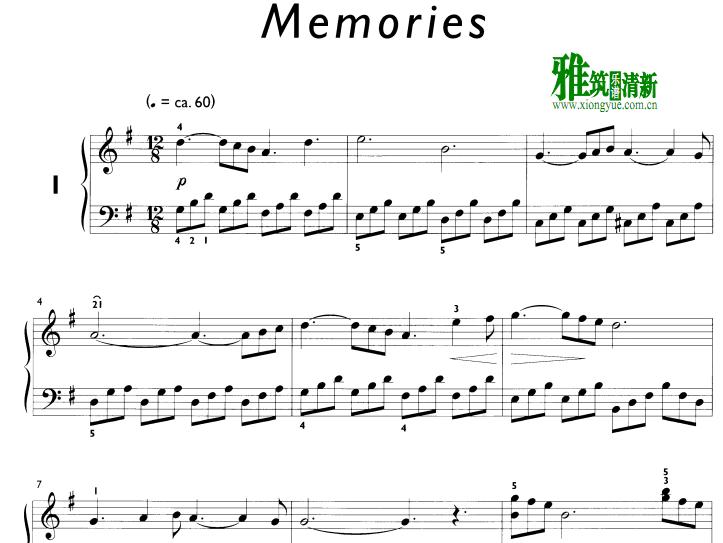 Daniel Hellbach - Memories钢琴谱