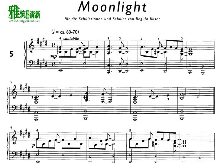 Daniel Hellbach - Moonlight钢琴谱
