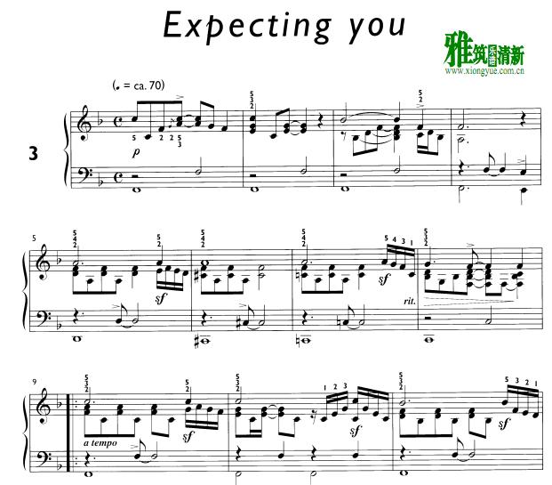 Daniel Hellbach - Expecting You钢琴谱