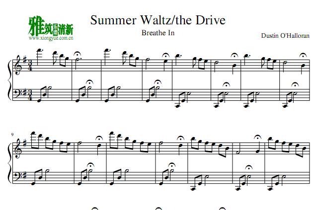 Dustin O´Halloran - Summer waltz 钢琴谱