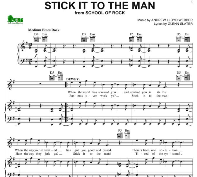 Stick It To The Man钢琴谱