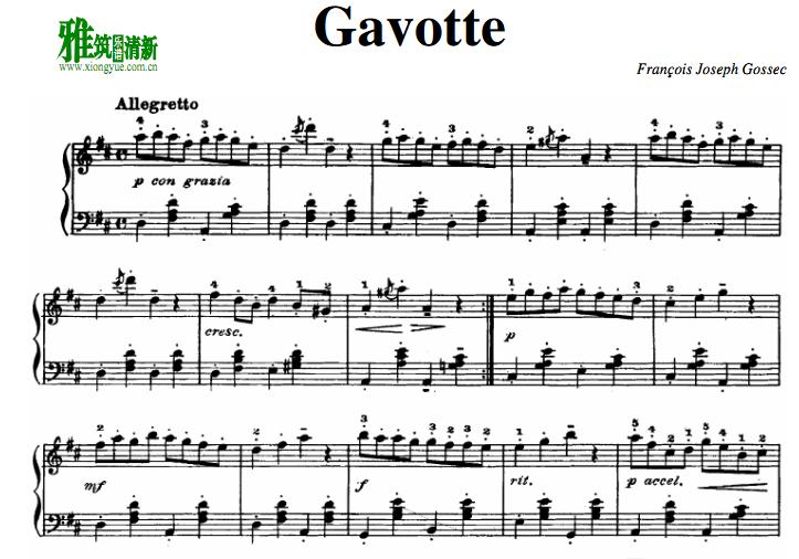   Gossec Gavotte 