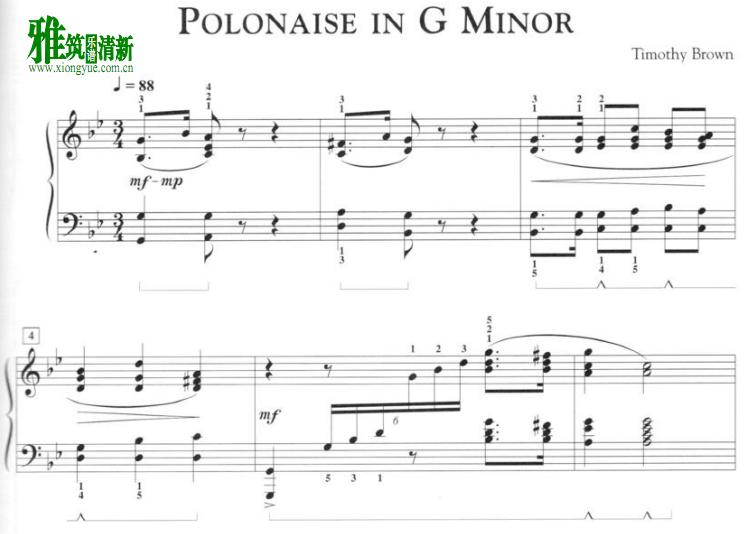 Timothy Brown - Polonaise in G Minor