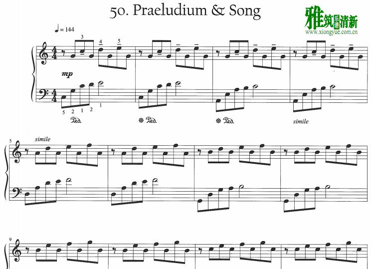 Manfred Schmitz - Praeludium & Song钢琴谱