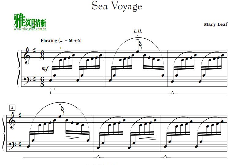 Mary Leaf - sea voyage钢琴谱