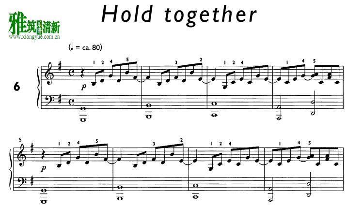 Daniel Hellbach - Hold Together钢琴谱
