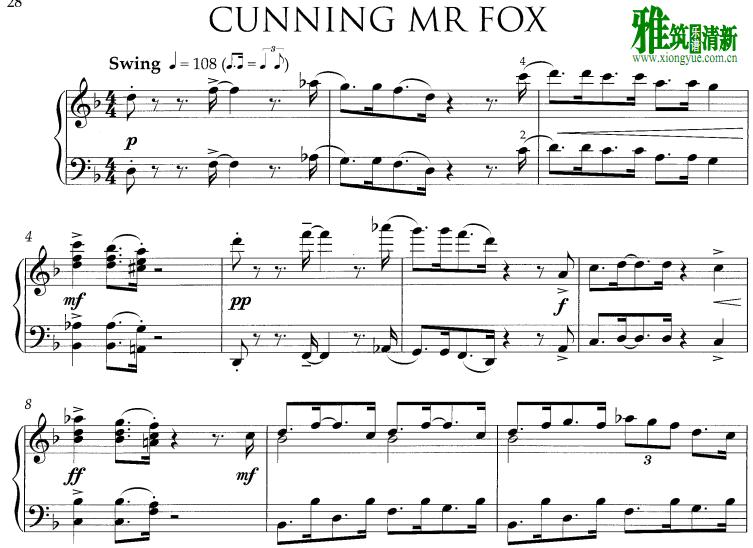 Pam Wedgwood - Cunning Mr Fox钢琴谱