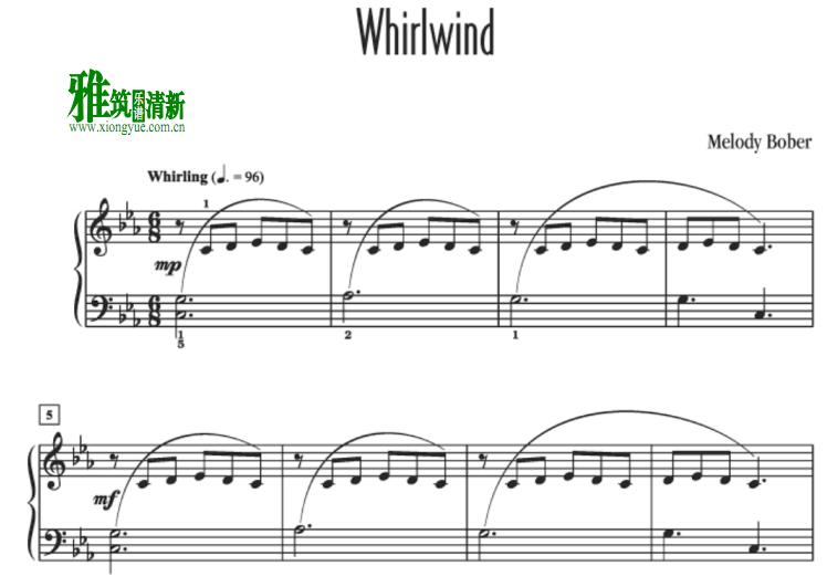Melody Bober - Whirlwind钢琴谱