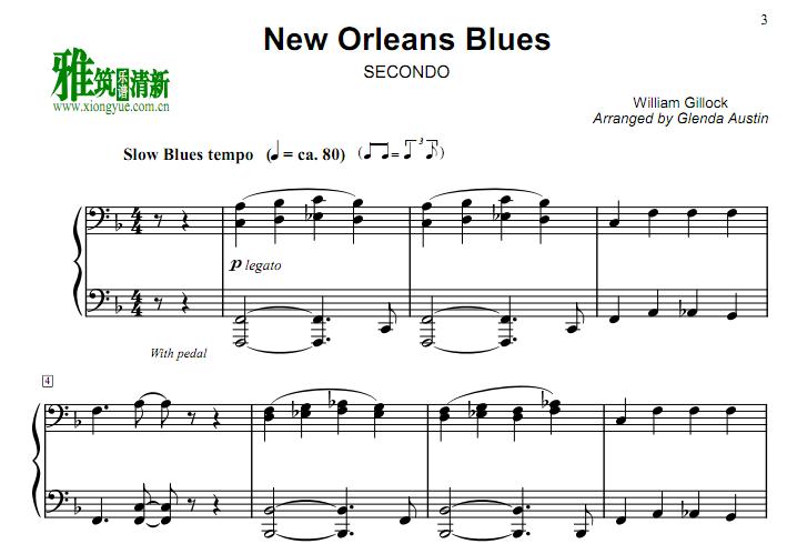 New Orleans blues 四手联弹谱
