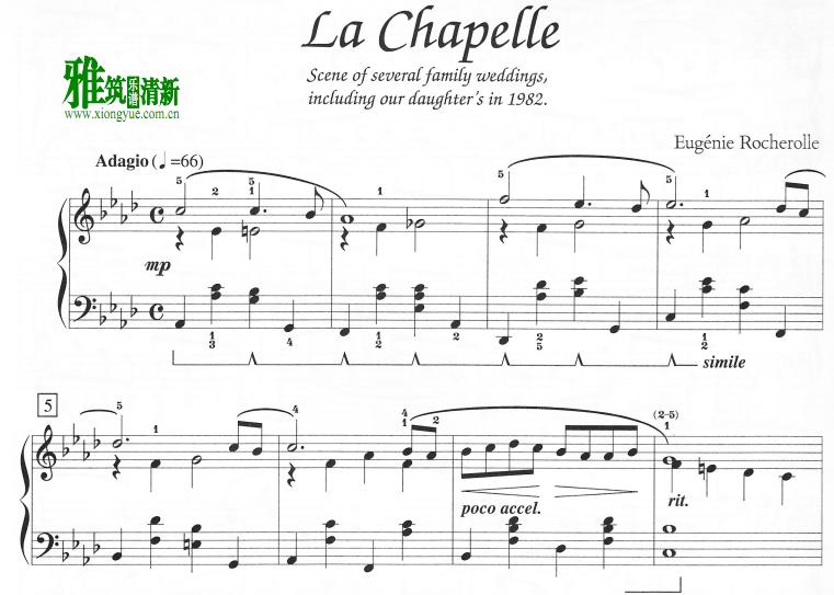 Eugenie Rocherolle - La Chapelle钢琴谱