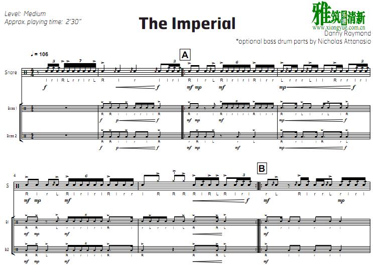 Danny Raymond - The Imperial 小军鼓谱